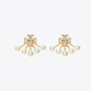 Tory Burch Moondance Pearl Front-back Earrings